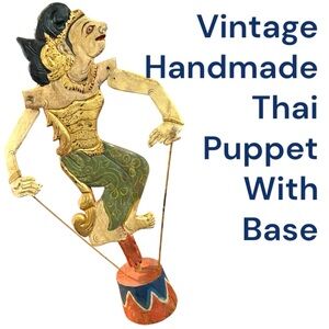 Vintage Handmade Thai Puppet, circa 1940s